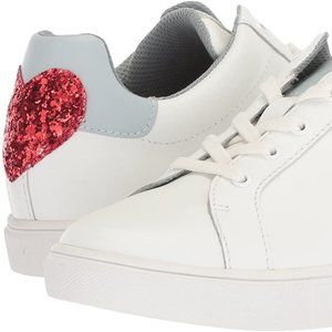 The Fix TAILOR White Leather w Red Heart Sneakers